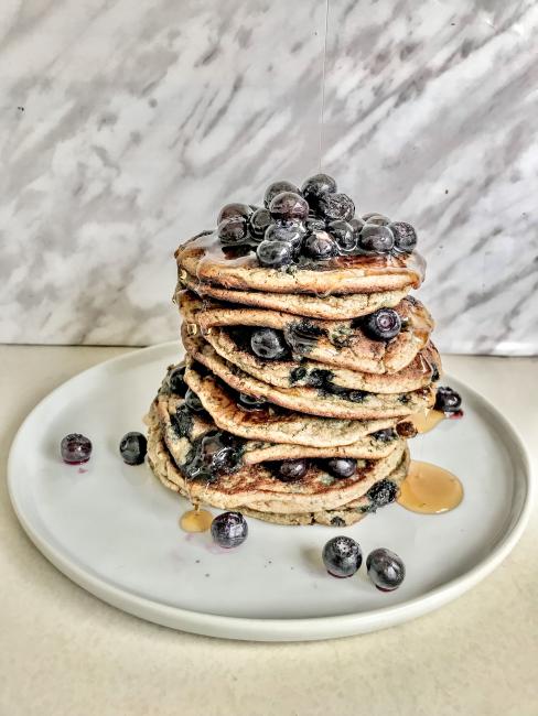 Blueberry pancake photo