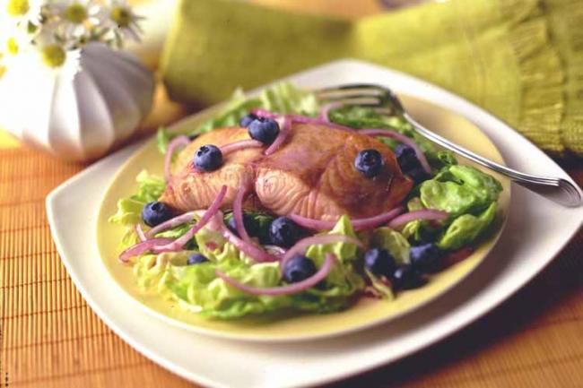 Blueberry Salmon Salad