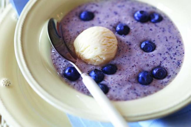 Frosted Blueberry Banana Soup