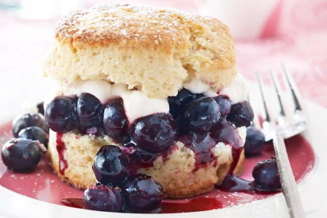 Blueberry and Cream Shortcakes